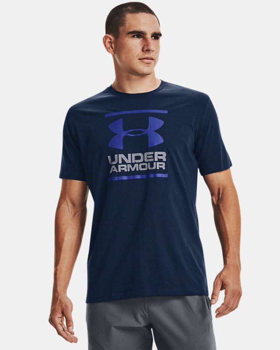 T-shirt voor heren UA GL Foundation met korte mouwen, Navy, pdpMainDesktop image number 0